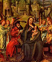Holy Family with St. Catherine and St. Barbara , c.1515, mabuse