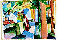 At the cemetery, macke
