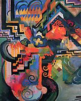 Colored composition (Hommage to Johann Sebastian Bachh), 1912, macke
