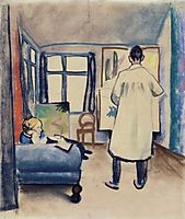 Franz Marc and Maria in the studio, 1912, macke