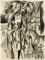 In the zoological garden, 1914, macke