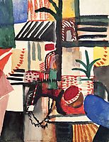 Man with donkey, 1914, macke