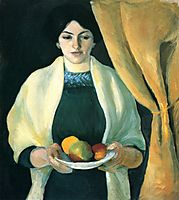 Portrait with apples (Portrait of the Artist-s Wife), 1909, macke