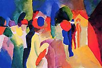 Woman with a Yellow Jacket, 1913, macke