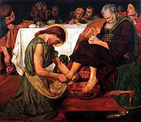 Jesus Washing Peter-s Feet, 1876, madoxbrown