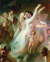 Charon carries dead souls across the River Styx, 1861, makovsky
