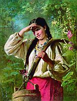 Girl with a yoke, 1874, makovsky