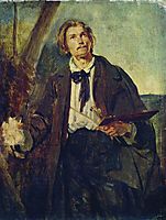 Portrait of Artist Alexander Popov, c.1850, makovsky