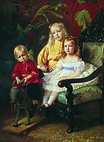 Portrait of Children Stasovy, c.1870, makovsky