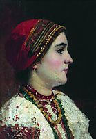 Portrait of the Girl in a Ukrainian Dress, makovsky