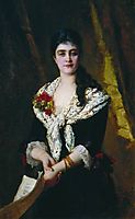 Portrait of Russian opera singer Sandra Panaeva, 1889, makovsky