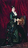 Portrait of the Young Lady with Green Dress, 1879, makovsky
