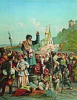 Proclamation of Kuzma Minin in Nizhny Novgorod in 1611, makovsky