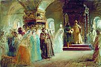 Tsar Alexei Michaylovich choosing a bride, 1887, makovsky