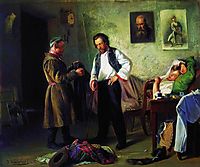 The artist, selling old stuff to Tatar (Artist-s Studio), 1865, makovskyvladimir