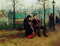 At the Boulevard, 1887, makovskyvladimir