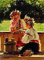 Girls lightened by sun, 1901, makovskyvladimir