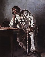 Old man with a pipe, 1881, makovskyvladimir