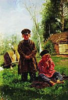 Peasant boys, 1880, makovskyvladimir
