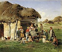 Peasant children, 1890, makovskyvladimir