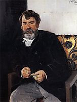 A portrait of E. S. Sorokin, 1891, makovskyvladimir