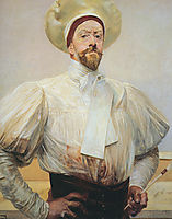 Self-portrait in White Dress, malczewski
