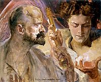 Self-portrait with the muses, malczewski