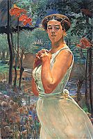 A woman in a grove, 1917, malczewski