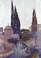 Church with Cypress , maleas