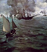 Battle of Kearsage and Alabama, manet