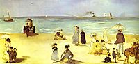 Beach at Boulogne, 1869, manet