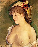 The Blonde with Bare Breasts, manet