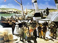 Departure of the steamship Folkestone, 1869, manet
