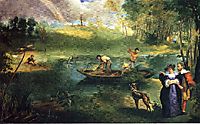 Fishing, c.1863, manet