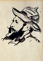 Head of a Man (Claude Monet), 1874, manet