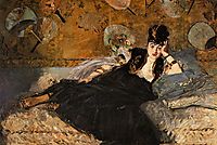 The Lady with Fans, Portrait of Nina de Callias, c.1874, manet