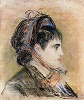 Madame Jeanne Martin in a bonnet, c.1881, manet