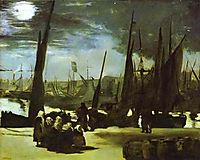 Moonlight over the Port of Boulogne, 1869, manet