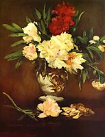 Peonies in a vase, 1864, manet