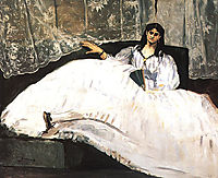 Jeanne Duval, Baudelaire-s Mistress, Reclining (Lady with a Fan), 1862, manet