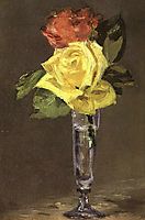 Roses in a Champagne Glass, c.1882, manet