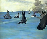 Steamboat leaving Boulogne, 1864, manet