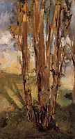 Study of trees, 1859, manet