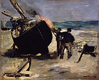 Tarring the Boat, manet