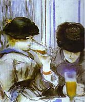 Two women drinking bocks, 1878, manet