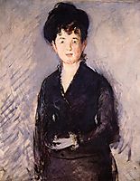 Woman with a gold pin, 1879, manet