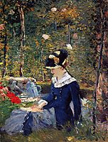 Young woman in the garden, 1880, manet