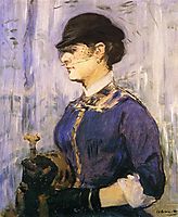Young woman in a round hat, 1877, manet