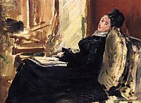 Young woman with a book, 1875, manet