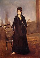 Young woman with a pink shoe (Portrait of Berthe Morisot), 1868, manet